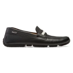 Bally Pearce Pebbled Leather Driving Loafers For Men Black