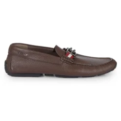 Bally BB Horsebit Leather Driver Loafers For Men