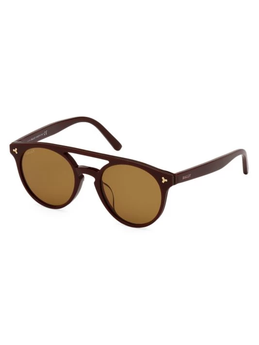Bally 50MM Plastic Round Sunglasses For Men - Image 2