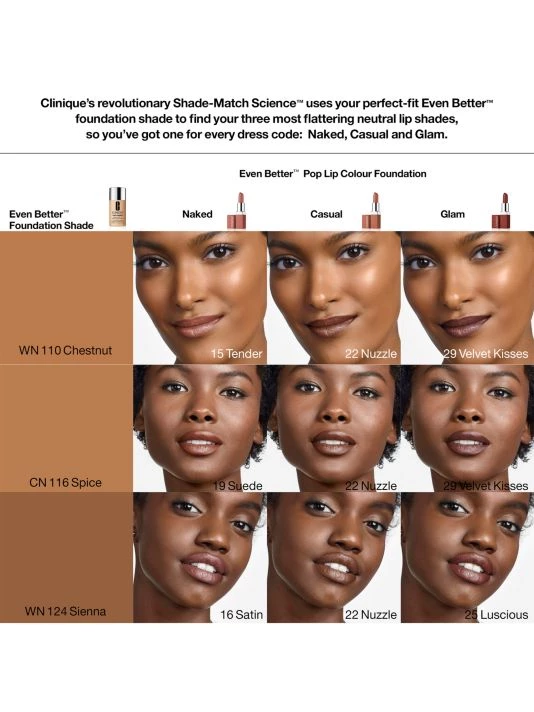 Clinique Even Better Pop™ Lip Color Foundation Lipstick 22 Nuzzle - Image 5