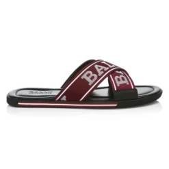 Bally Bonks Criss-Cross Logo Slides For Men