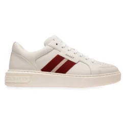 Bally Lift Stripe Leather Low-Top Sneakers For Men