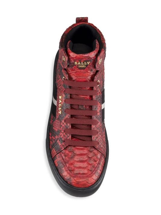 Bally Lift Meson Snakeskin Leather Sneakers For Men - Image 5